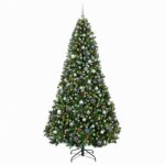 vidaXL Umelý vianočný stromček zelený s ozdobami 180 cm 300 LED – Obrázok 4