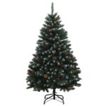 vidaXL Umelý vianočný stromček zelený s ozdobami 180 cm 300 LED – Obrázok 5