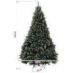 vidaXL Umelý vianočný stromček zelený s ozdobami 300 cm 600 LED – Obrázok 11