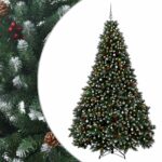 vidaXL Umelý vianočný stromček zelený s ozdobami 300 cm 600 LED – Obrázok 2