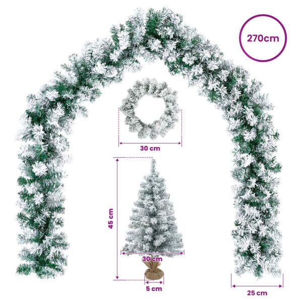 vidaXL Mini vianočný stromček 45 cm PVC Biela – Obrázok 7