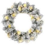 vidaXL Mini vianočný stromček 45 cm 100 LED Teplá biela PVC Biela – Obrázok 5