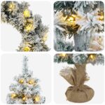 vidaXL Mini vianočný stromček 45 cm 100 LED Teplá biela PVC Biela – Obrázok 8