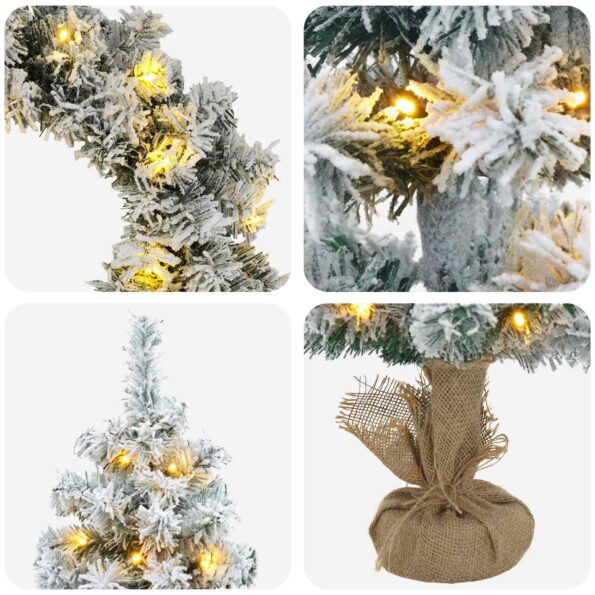 vidaXL Mini vianočný stromček 45 cm 100 LED Teplá biela PVC Biela – Obrázok 8