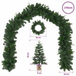 vidaXL Súprava mini vianočných stromčekov 45 cm PVC a PE Zelená – Obrázok 7