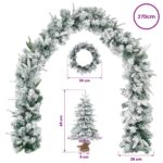 vidaXL Mini vianočný stromček 45 cm PVC a PE Zelená a biela – Obrázok 7