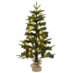 vidaXL Súprava mini vianočných stromčekov 45 cm 125 LED Teplá biela – Obrázok 4