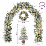 vidaXL Mini vianočný stromček 45 cm 125 LED Teplá biela PVC a PE – Obrázok 10