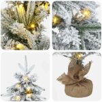 vidaXL Mini vianočný stromček 45 cm 125 LED Teplá biela PVC a PE – Obrázok 8