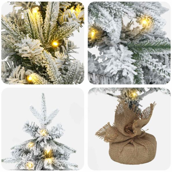 vidaXL Mini vianočný stromček 45 cm 125 LED Teplá biela PVC a PE – Obrázok 8