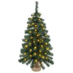 vidaXL Súprava mini vianočných stromčekov 60 cm 125 LED Teplá biela – Obrázok 4