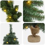 vidaXL Súprava mini vianočných stromčekov 60 cm 125 LED Teplá biela – Obrázok 8