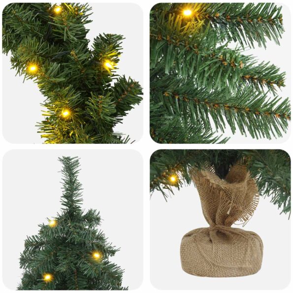 vidaXL Súprava mini vianočných stromčekov 60 cm 125 LED Teplá biela – Obrázok 8