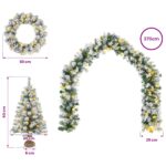 vidaXL Mini vianočný stromček 60 cm 100 LED Teplá biela PVC Biela – Obrázok 10