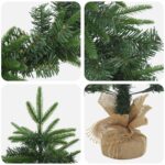vidaXL Súprava mini vianočných stromčekov 60 cm PVC a PE Zelená – Obrázok 6