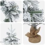 vidaXL Mini vianočný stromček 60 cm PVC a PE Zelená a biela – Obrázok 6