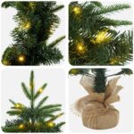 vidaXL Súprava mini vianočných stromčekov 60 cm 125 LED Teplá biela – Obrázok 8