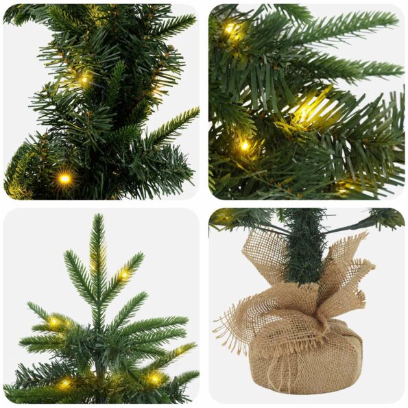 vidaXL Súprava mini vianočných stromčekov 60 cm 125 LED Teplá biela – Obrázok 8