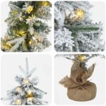 vidaXL Súprava mini vianočných stromčekov 60 cm 125 LED Teplá biela – Obrázok 8