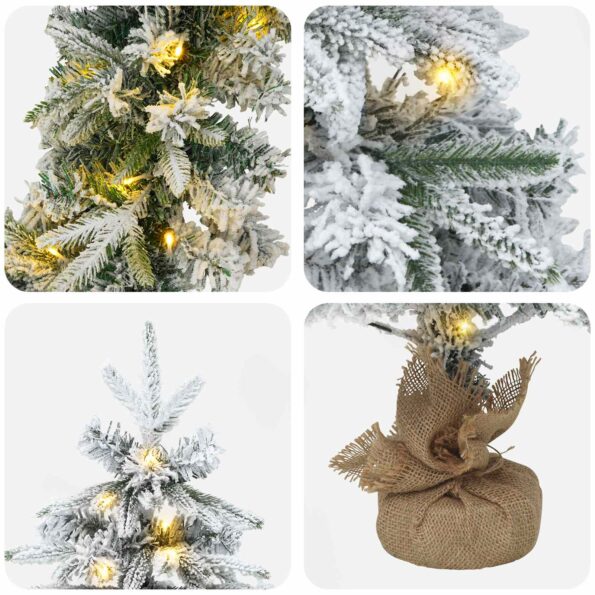 vidaXL Súprava mini vianočných stromčekov 60 cm 125 LED Teplá biela – Obrázok 8