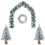 vidaXL Mini vianočný stromček 90 cm PVC Biela – Obrázok 2