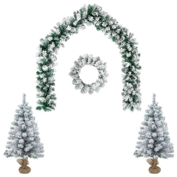 vidaXL Mini vianočný stromček 90 cm PVC Biela – Obrázok 2
