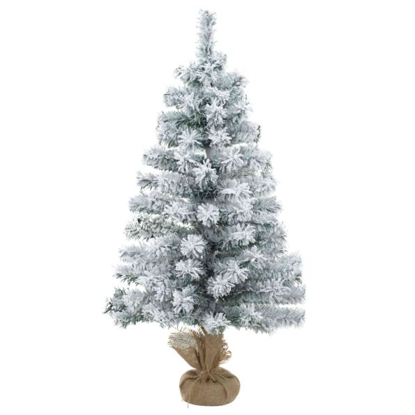 vidaXL Mini vianočný stromček 90 cm PVC Biela – Obrázok 3