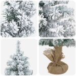 vidaXL Mini vianočný stromček 90 cm PVC Biela – Obrázok 6