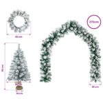 vidaXL Mini vianočný stromček 90 cm PVC Biela – Obrázok 7