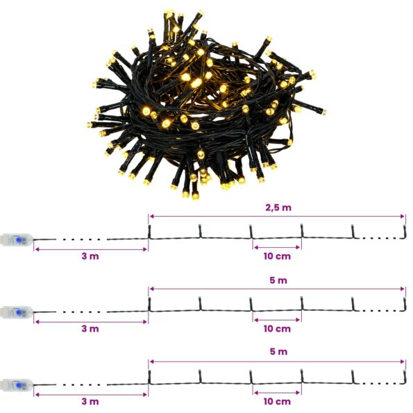vidaXL Mini vianočný stromček 90 cm 175 LED Teplá biela PVC a PE – Obrázok 11