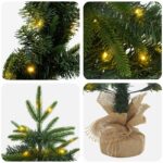 vidaXL Mini vianočný stromček 90 cm 175 LED Teplá biela PVC a PE – Obrázok 8