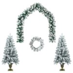 vidaXL Mini vianočný stromček 120 cm PVC Biela – Obrázok 2