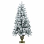 vidaXL Mini vianočný stromček 120 cm PVC Biela – Obrázok 3