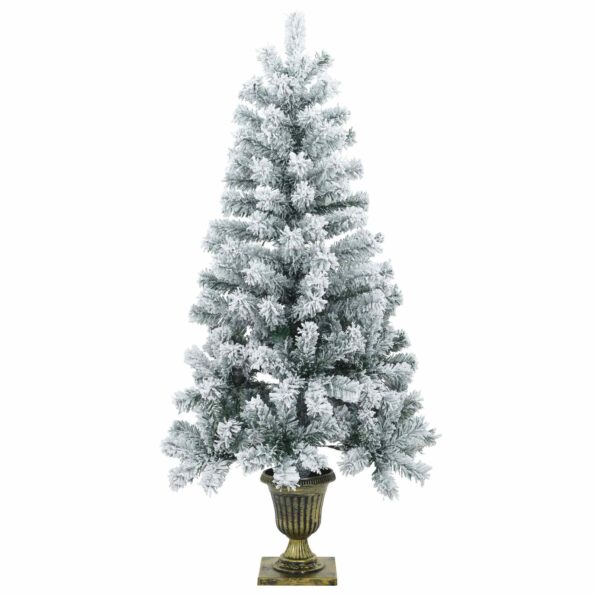 vidaXL Mini vianočný stromček 120 cm PVC Biela – Obrázok 3