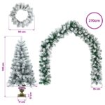 vidaXL Mini vianočný stromček 120 cm PVC Biela – Obrázok 7