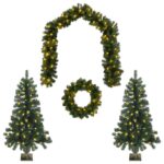 vidaXL Súprava mini vianočných stromčekov 120 cm 275 LED Teplá biela – Obrázok 2