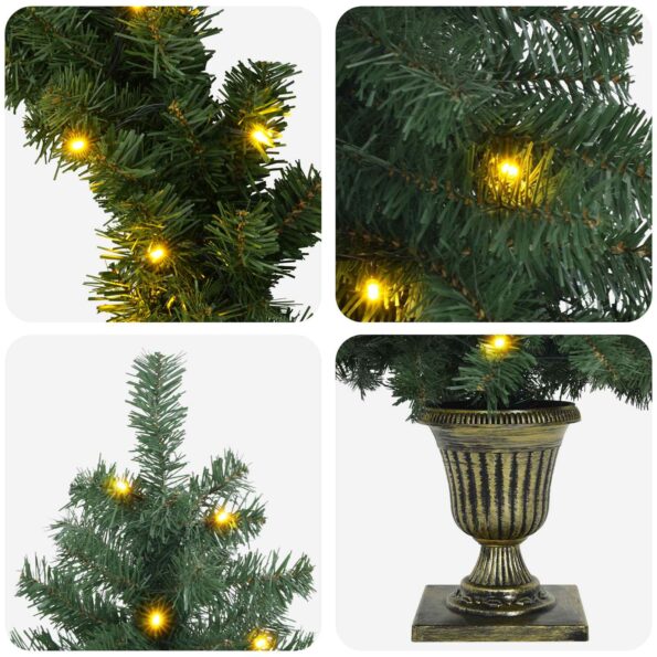 vidaXL Súprava mini vianočných stromčekov 120 cm 275 LED Teplá biela – Obrázok 8