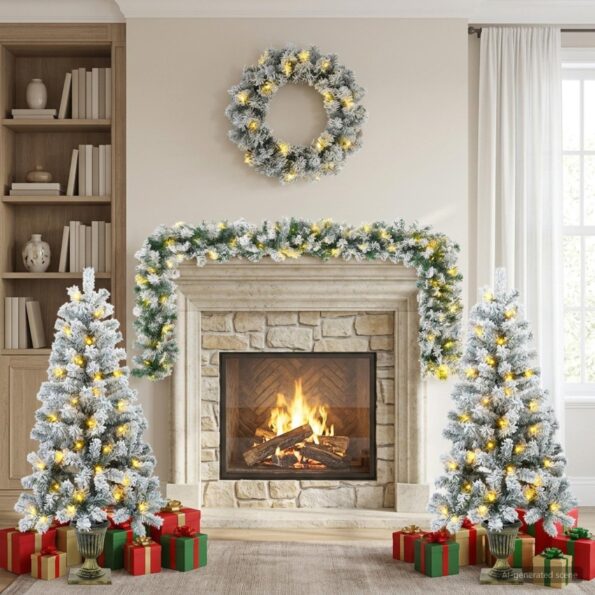 vidaXL Mini vianočný stromček 120 cm 175 LED Teplá biela PVC Biela – Obrázok 3