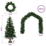 vidaXL Mini vianočný stromček 120 cm PVC a PE Zelená – Obrázok 7