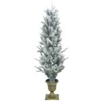 vidaXL Mini vianočný stromček 120 cm PVC a PE Zelená a biela – Obrázok 3