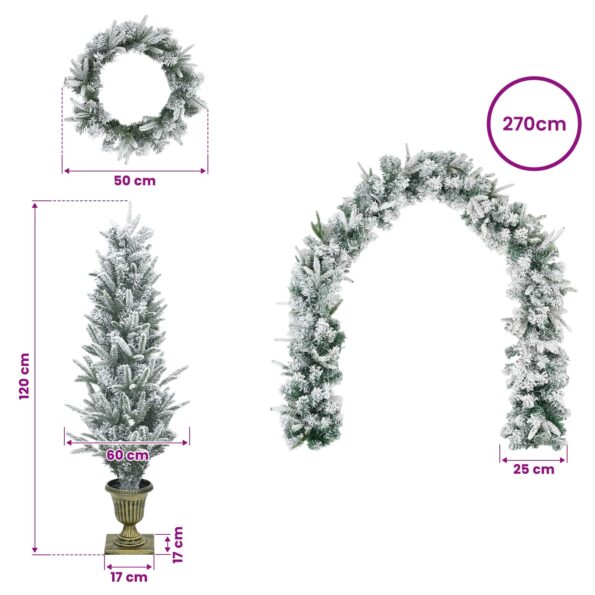 vidaXL Mini vianočný stromček 120 cm PVC a PE Zelená a biela – Obrázok 7