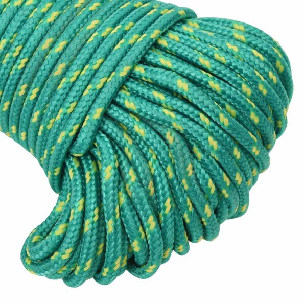 vidaXL Viacúčelové úžitkové lano 3 mm 100 m Zelená PP – Obrázok 6