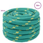 vidaXL Viacúčelové úžitkové lano 30 mm 10 m Zelená PP – Obrázok 5
