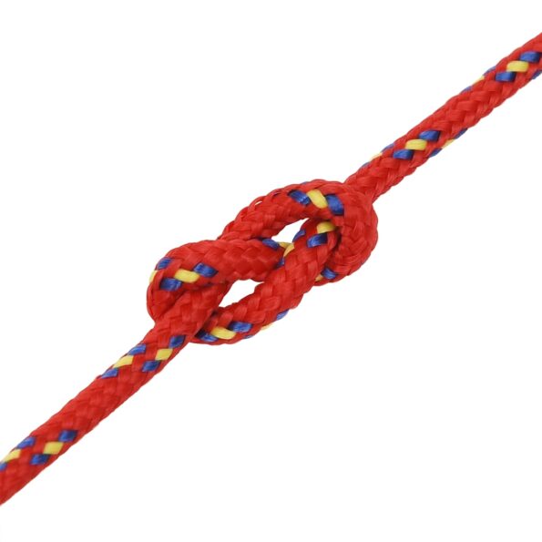 vidaXL Viacúčelové úžitkové lano 2 mm 25 m Červená PP – Obrázok 4
