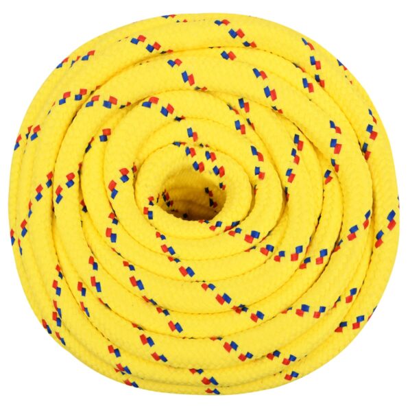 vidaXL Viacúčelové úžitkové lano 16 mm 100 m Žltá PP – Obrázok 3