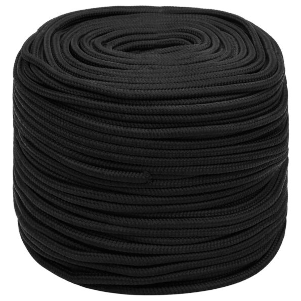 vidaXL Viacúčelové úžitkové lano 8 mm 25 m Čierna PP – Obrázok 2