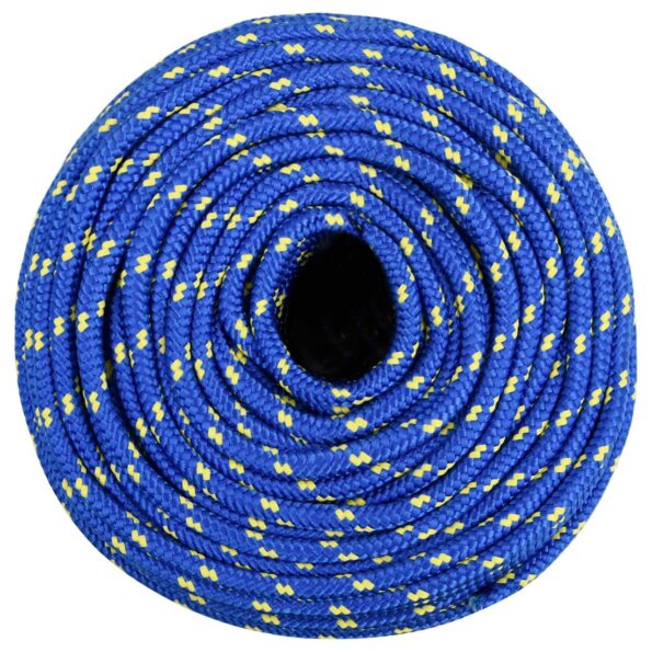 vidaXL Viacúčelové úžitkové lano 10 mm 100 m Modrá PP – Obrázok 3