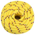 vidaXL Viacúčelové úžitkové lano 20 mm 100 m Žltá PP – Obrázok 3