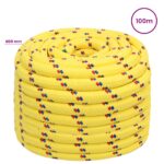 vidaXL Viacúčelové úžitkové lano 20 mm 100 m Žltá PP – Obrázok 6