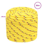 vidaXL Viacúčelové úžitkové lano 18 mm 50 m Žltá PP – Obrázok 6